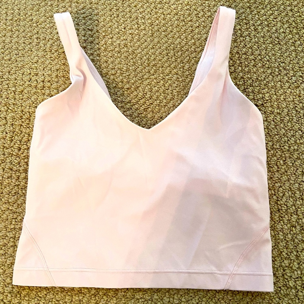 Lululemon align tank with built in bra light pink size 2 no pads EUC